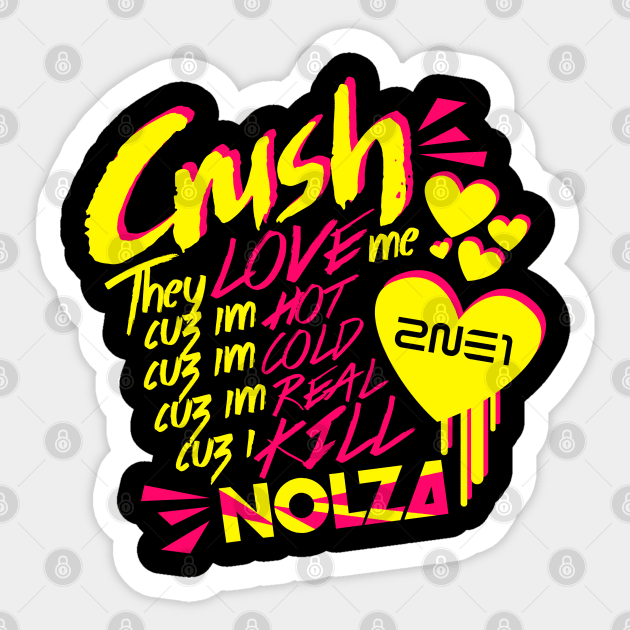 2NE1 Crush Sticker by skeletonvenus